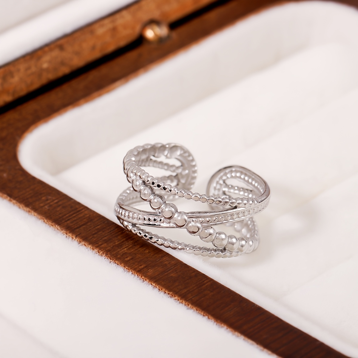 Multi-Layer Coiled Stainless Steel Open Ring
